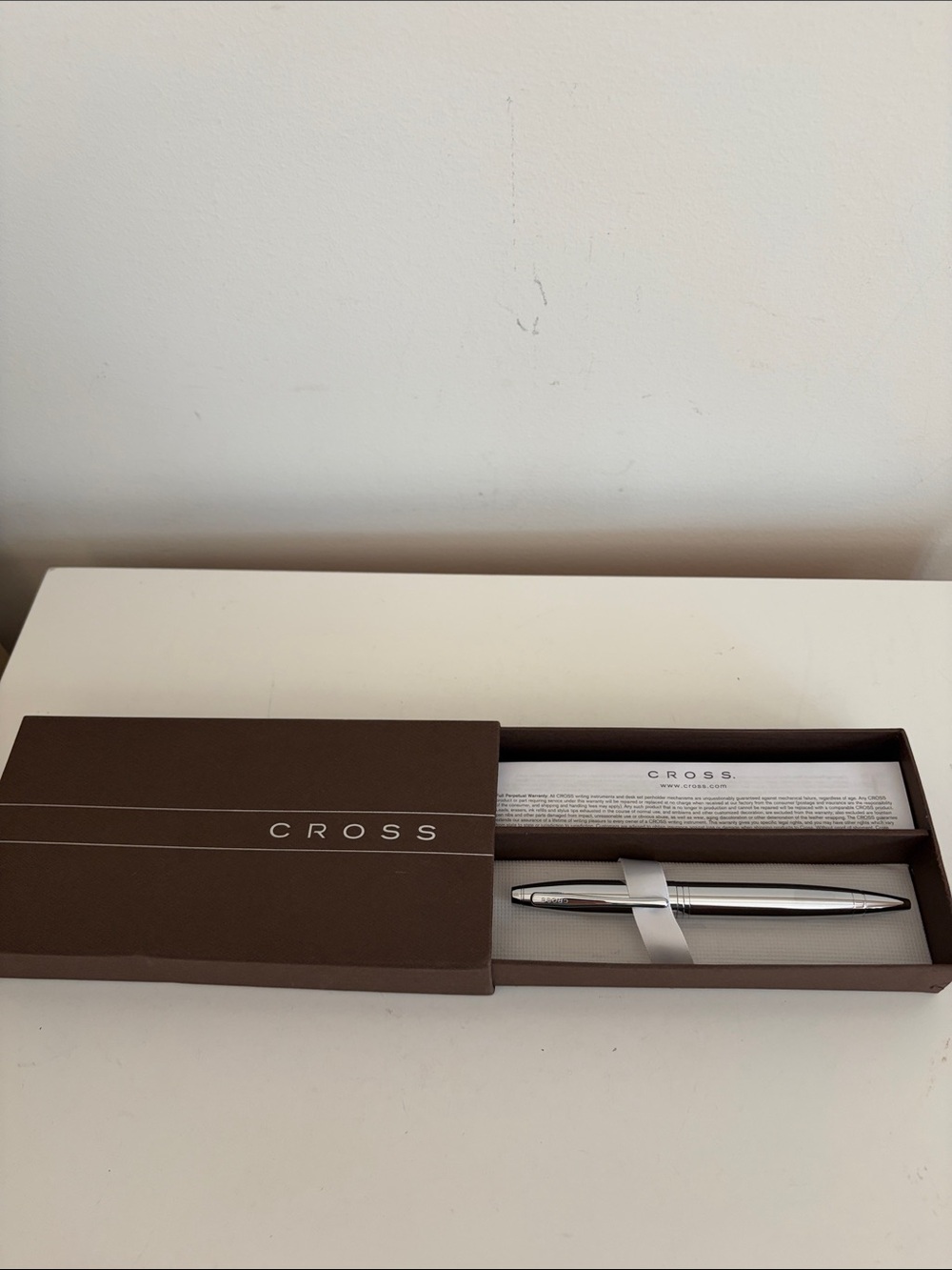 Classic Cross Chrome Ballpoint Pen - Silver